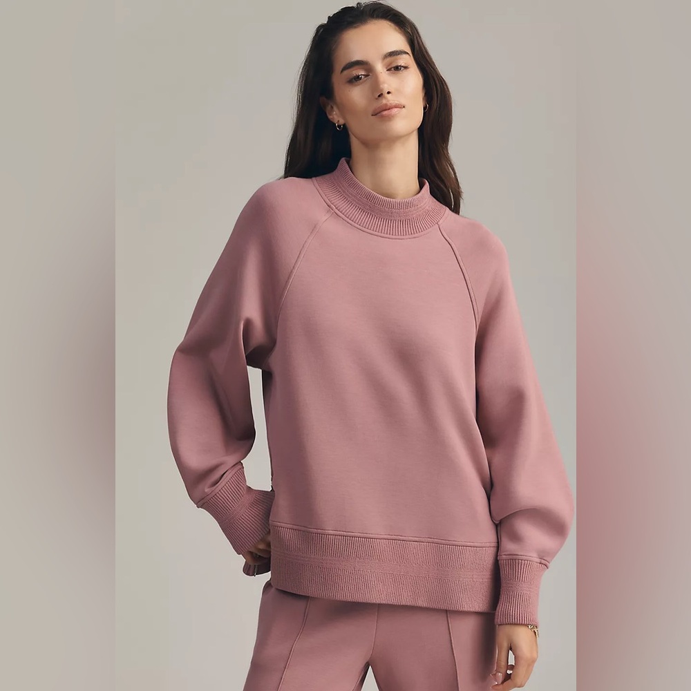 NWT - Varley Loxley Raglan Boyfriend Sweatshirt - Large - Wistful Mauve